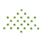 Comet Busters Light Green Diamond Shaped Bindi For Women