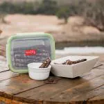 HAZEL Stainless Steel Tiffin Box | Airtight Container Leak Proof Lunch Box | Rectangle Food Storage Container For Kitchen Airtight Dabba, 350 ML, Silver