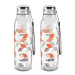 Milton Plastic Orange Helix 1000 Pet Water Bottle (Set Of 2)