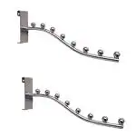 Q1 Beads Chrome 8 Ball Pin Jali Hooks Grid Panel Hanger (pack of 2)