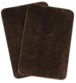 Saral Home Easy Living Brown Microfiber Anti Skid Bath Mat 40x60 cm (Set of 2)