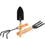 JINPRI Easy to Use Wood and Metal Gardening Tool Set (3 Piece)