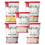 Dr. RBL's Corn Flour Mixed Grain Sattu Bajra Flour Jau Flour Jowar Flour Combo Pack of 5 (2500 g, Pack of 5)