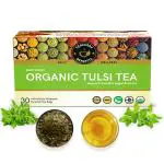 TEACURRY Organic Tulsi Green Tea (1 Month Pack, 30 Tea Bags) - Helps with Immunity, Stamina