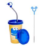 Adore Blissful! The Character Printed Steel Tumbler with Straw Lid Cap, Straw, Straw Brush set- 350ml- Dino