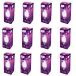 PHILIPS 4-watt Filament Candle LED Bulb | Diffused Candle Bulb For Home & Decoration | Bulb Base: E14, Warm White | Pack of 12
