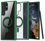 HUPSHY Back Cover For SAMSUNG Galaxy S23 Ultra 5G, SAMSUNG S23 Ultra 5G (Green, Magnetic Case, Pack Of: 1)