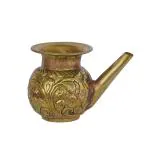 Kalarambh Brass Abhishek Patra for Home Office Temple Puja/Pooja Decor Collectible Handicraft Art - Yellow, 3 x 1 x 2.1 Inch (L x W x H)