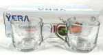 Nanson Pack of 6 Cosmos Glass Tea/Coffee/Milk Cup (Clear, White, Cup Set) 120 ml.