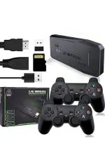 VikriDa TV Video Game Console Stick 2.4g Wireless Gamepad Controller USB Built-in15000+Games Including Playstation1 Games in This Gaming Console 64gb Memory Card In Latest Upadate Version Now. Pack Of 2