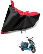 Auto Hub Bike Body Cover for Yamaha Alpha , Dustproof UV Protection water resistant Custom Fit Cover-(Black-Red)