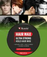 KURAIY Strong Hold Hair Wax with Fenugreek & Flaxseed | Non- Sticky, Matte Finish and Chemical Free Hair Styling Wax for Men Hair Wax (100 g)