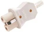 SAGEPL White Iron Connecter Two Pin Plug 240 V