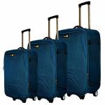 Skyline Turquoise Polyester Spinner Luggage Suitcase with Number Lock -Aqua Blue (85903-F )