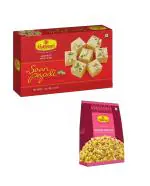 Haldiram's Nagpur Soan Papdi 1 Kg and Khatta Meetha 200gm