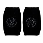 THE LITTLE LOOKERS Black Anti-Slip Baby Knee Pads (6 M- 2 Y)