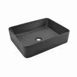 JAQUAR JDR (JAQUAR DESIGNER RANGE) Series Table Top WASH BASIN (Black Matt) | 530x420x140mm, Rectangle | Ceramic Basin/Sink for Bathroom, Living Room | Table / Counter Top | JDS-BLM-2590N