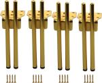Fascination Gold Metal H Shaped Furniture Legs, 8 Inch (Pack Of 4)