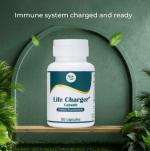 Life Charger Capsule Immunity Booster Capsule | Wellness | Energy & Stamina Enhancement | Stress Reduce | Always Keep You Young & Healthy With Natural Immunity Support | Herbal Supplement | Dietary Supplement | Vitamin B12 & C | 60 Capsule