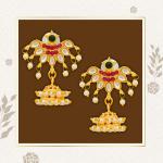 Traditional Gold Platted Wedding Jumkhi Earrings Collection ERG2070FSGR