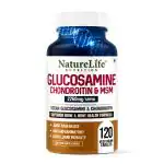 Naturelife Nutrition Glucosamine Chondroitin & MSM 2260mg Health Supplement 120 Tablets