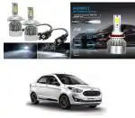 Feelitson White Car C6 H4 Compact Design 36W/3800Lm Led Headlight For Ford Figo Aspire 2019 (Pack Of 2)