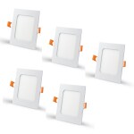 D'Mak LED Square False Ceiling Conceal Panel Light for POP White (22 Wattt, 5)