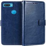 Slugabed Flip Cover for Oppo A12 PU Leather Vintage Case with Card Holder and Magnetic Stand (Blue)