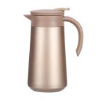 Leeonz Stainless Steel Thermal Coffee Carafe with Lid, 800 ml Double Walled Vacuum Thermos Hot or Cold Beverage Dispenser, 12 Hour Heat Retention, for Tea, Water, Coffee Dispenser (Golden)