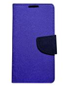 Fastship Imported Canvas Cloth Smooth Flip Cover for Samsung J1Ace - SM-J111F| Inside TPU & Inbuilt Stand | Wallet Style Back Cover Case | Stylish Mercury Magnetic Closure - Purple