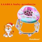 Laadla Baby Products Baby Walker Multi-Function Musical Foldable Walker with Music Toys Bar for Kids Male and Female Baby||Pink Walker