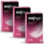 Manforce Ultra Feel Bubblegum Flavoured Condoms for Men | 30 pcs | Ultra Thin Condom | Lubricated Latex Condoms For Her Enhanced Pleasure |India's No.1