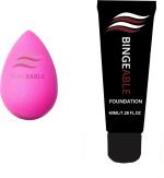 BuyTya Washable Sponge With Matte Liquid Foundation All Skin (Set Of 2)