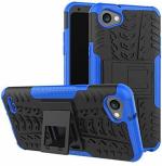 Leyon Blue Rubber, Plastic Back Cover For Lg Q6