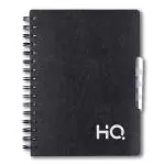 Navneet HQ| 5-Subject Notebook - Black with PP cover| Spiral Bound Notebook| Single Line Notebook| B5 Size - 17.6 cm x 25 cm| 300 Pages| Pack of 1