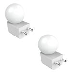 Fybros White Bloom Play And Plug Decorative Led Night Lamp Bulb For Bedroom - 0.5 Watts, 2 Pc