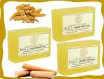 Khadi Natural Chandan Haldi Soap, 125 g Each (Pack Of 3)