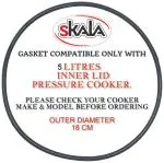 SKALA Gasket Compatible With 5 litres Inner Lid Pressure Cooker 140mm (Pack of 5)