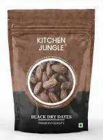 Kitchen Jungle Black Dates Dry/Sukha Khajoor Premium Quality (Kala Chuara) - Pouch Pack (2kg)