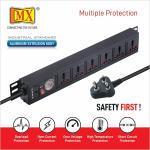 MX 6 Outlet 5 AMP Universal Socket Extension Board with Child Safety Shutter, (MX-2721_5m)