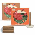 HELP US GREEN Fragrance Khus and Sandalwood Flavour Dhoop Sticks for Pooja (50 pcs), Pack of 2 Dhup Batti with Holder, Agarbatti, Incense Stick, Sandal, Cones, Cup, Sambrani (25 Sticks/pack)