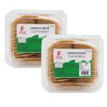 Pitoz Coin Khakhra- (2 Packs of 200gm Each) Cream N Oninon | Roasted Coin Khakhra |No Maida No Oil Healthy Diet Snacks Food