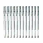 uni-ball Signo UM-100 0.8 mm Gel Pens, Silver Ink, Pack of 12