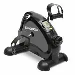 Sparnod Fitness SMB-400 Mini Bike Your Versatile Full-Body Workout Solution for Home and Office: Portable Under Desk Pedal Exerciser with Adjustable Resistance & LCD Monitor for Arm and Leg Workout
