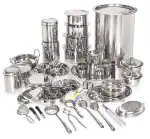 Neelam Stainless Steel Premium 121 pc Wedding Dinner Set 22 Gauge