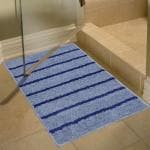 Enyra Bath Mat Anti-Slip Gel Backing Selena Microfibre Lines Design Bath Mat - 40x60 CM, Floor Mat for Bathroom/Bedroom/Kitchen/Door - Pack of 2 Piece - Teal