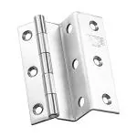 AKS Stainless Steel Seamless L Hinges Size 75X(10X19) X1.8 MM (15 Gauge) Finish Satin SS Pack of 10 Piece