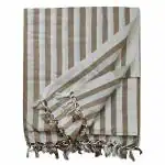 Arvore Brown White Striped Cotton Arvore Handloom Bhagalpuri Chadar Summer Blanket Khes Top Sheet Ac Blanket