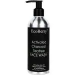 EcoBerry Activated Charcoal Teatree Face Wash | For Acne Prone, Oily Skin, Detoxifies Skin, Organic