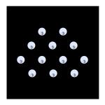 Comet Busters Beautiful Handcrafted Round White Bindis With Silver Stone (6mm) (BIN2042) Pack of 1